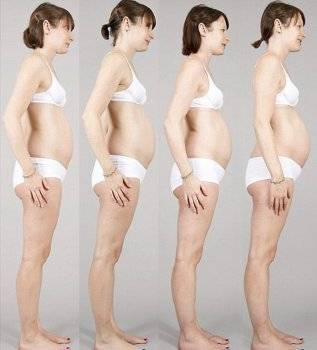 набор веса при беременности фото